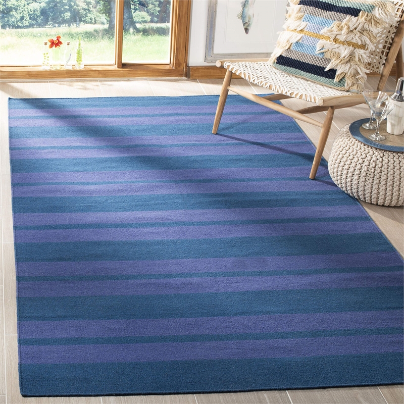 Safavieh Dhurries 4' X 6' Hand Woven Flat Weave Wool Rug