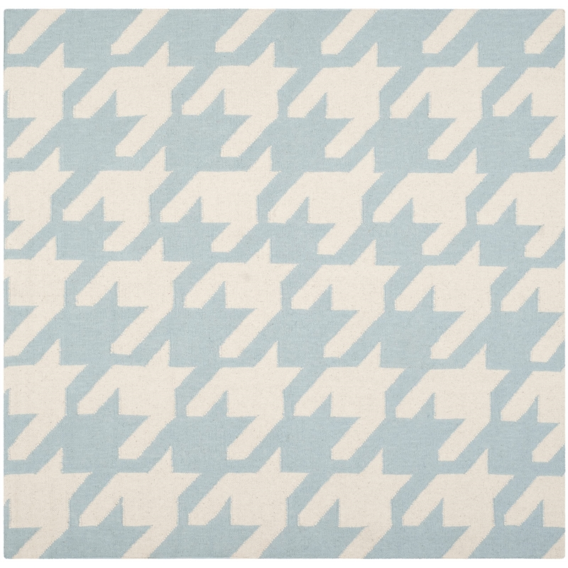 Safavieh Dhurries 6' Square Hand Woven Flat Weave Wool Rug