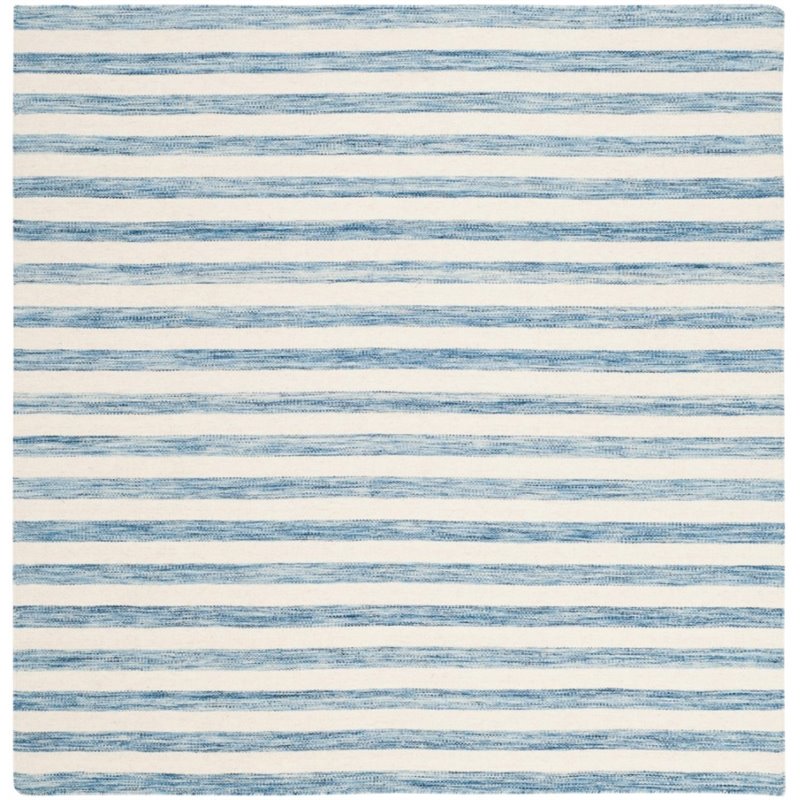 Safavieh Dhurries 6' Square Hand Woven Flat Weave Wool Rug