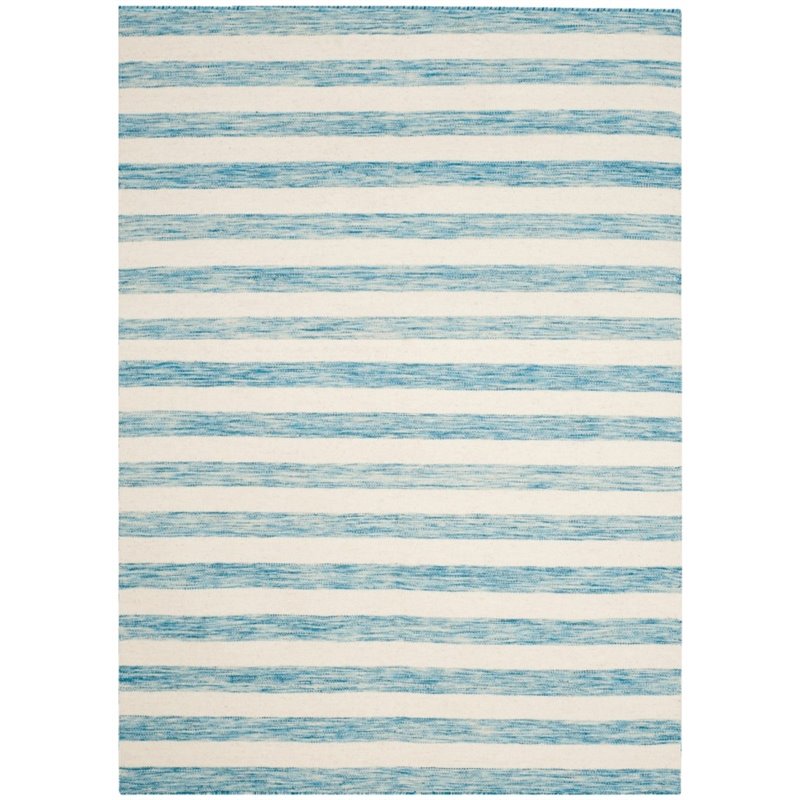 Safavieh Dhurries 6' Square Hand Woven Flat Weave Wool Rug