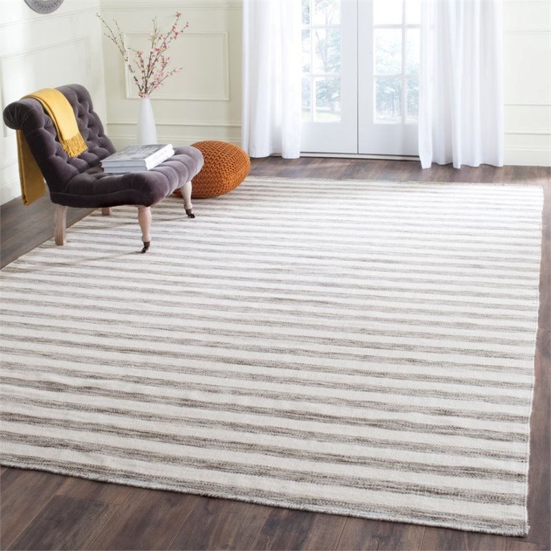 Safavieh Dhurries 6' Square Hand Woven Flat Weave Wool Rug