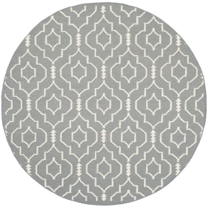 Safavieh Dhurries 6' Round Hand Woven Flat Weave Rug
