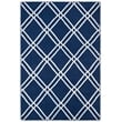 Safavieh Dhurries 3' X 5' Hand Woven Flat Weave Rug in Navy and Ivory