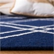 Safavieh Dhurries 3' X 5' Hand Woven Flat Weave Rug in Navy and Ivory