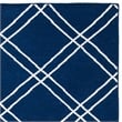 Safavieh Dhurries 3' X 5' Hand Woven Flat Weave Rug in Navy and Ivory