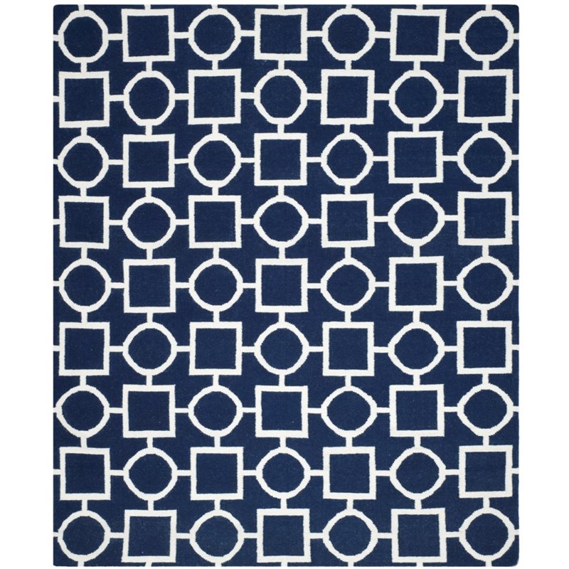 Safavieh Dhurries 6' Round Hand Woven Flat Weave Rug