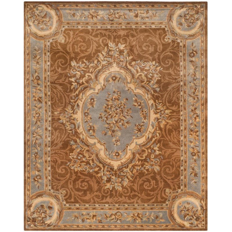 Safavieh Empire 5' X 8' Hand Tufted Wool Rug in Blue and Brown