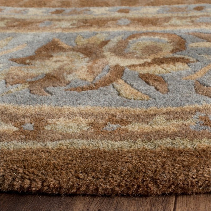 Safavieh Empire 5' X 8' Hand Tufted Wool Rug in Blue and Brown