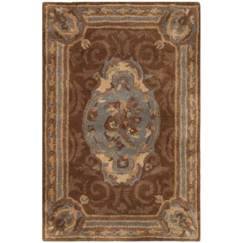 Safavieh Empire 5' X 8' Hand Tufted Wool Rug in Blue and Brown