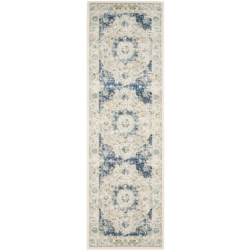 Safavieh Evoke 4' X 6' Power Loomed Rug in Ivory and Blue