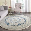 Safavieh Evoke 5' Round Power Loomed Rug in Ivory and Blue