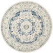 Safavieh Evoke 5' Round Power Loomed Rug in Ivory and Blue