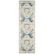 Safavieh Evoke 5' Square Power Loomed Rug in Ivory and Blue