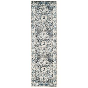 Safavieh Evoke 2'2&quot X 7' Power Loomed Rug in Gray and Ivory