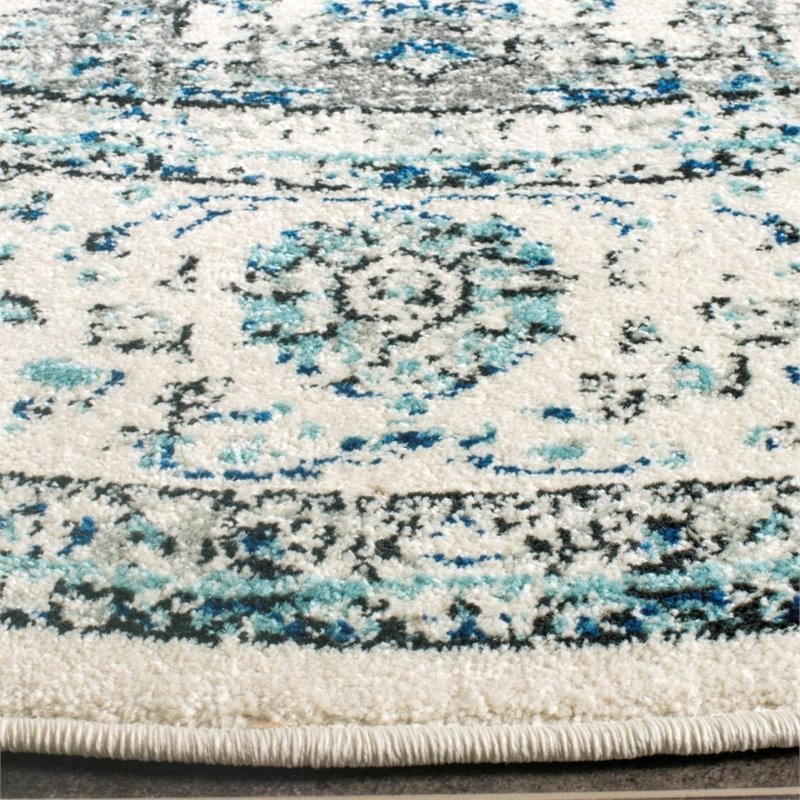 Safavieh Evoke 8' X 10' Power Loomed Rug in Gray and Ivory
