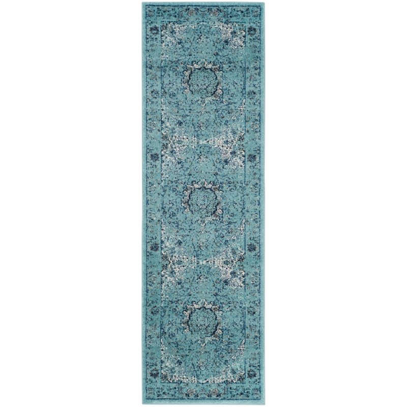 Safavieh Evoke 4' X 6' Power Loomed Rug in Light Blue and Light Blue