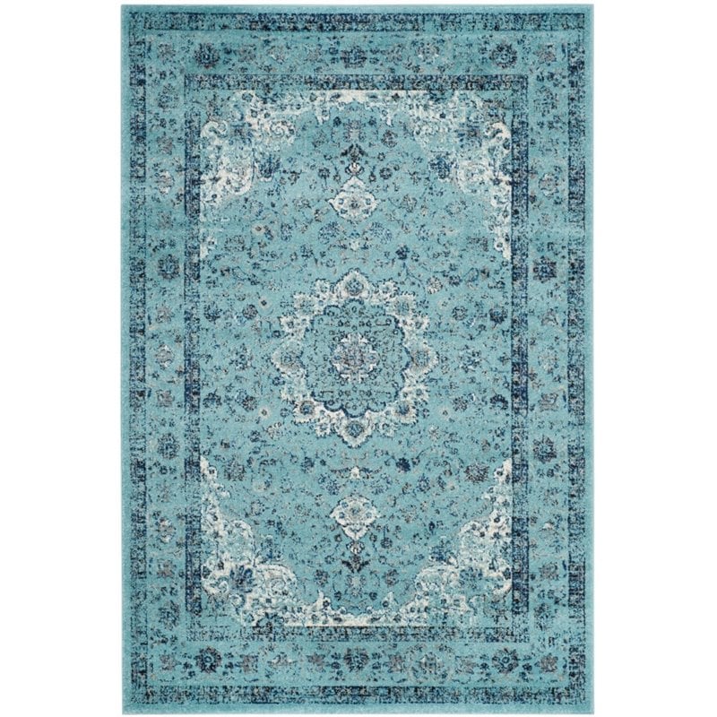 Safavieh Evoke 8' X 10' Power Loomed Rug in Light Blue and Light Blue