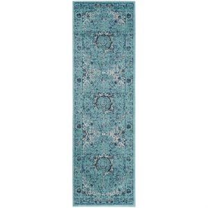 Safavieh Evoke 8' X 10' Power Loomed Rug in Light Blue and Light Blue