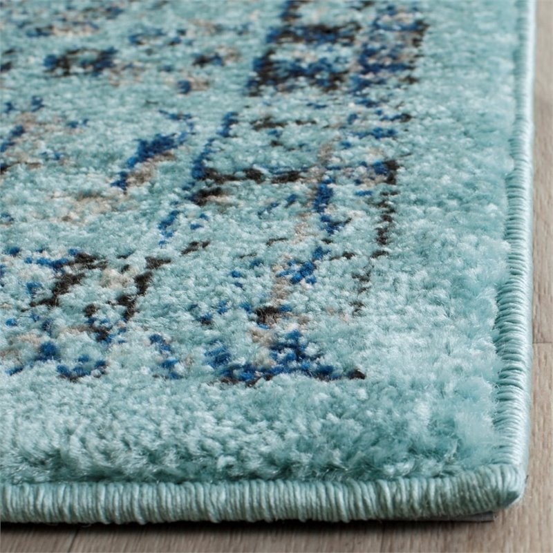 Safavieh Evoke 9' X 12' Power Loomed Rug in Light Blue and Light Blue