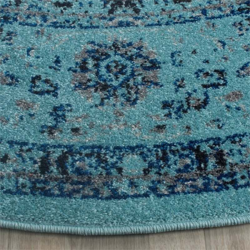 Safavieh Evoke 9' X 12' Power Loomed Rug in Light Blue and Light Blue