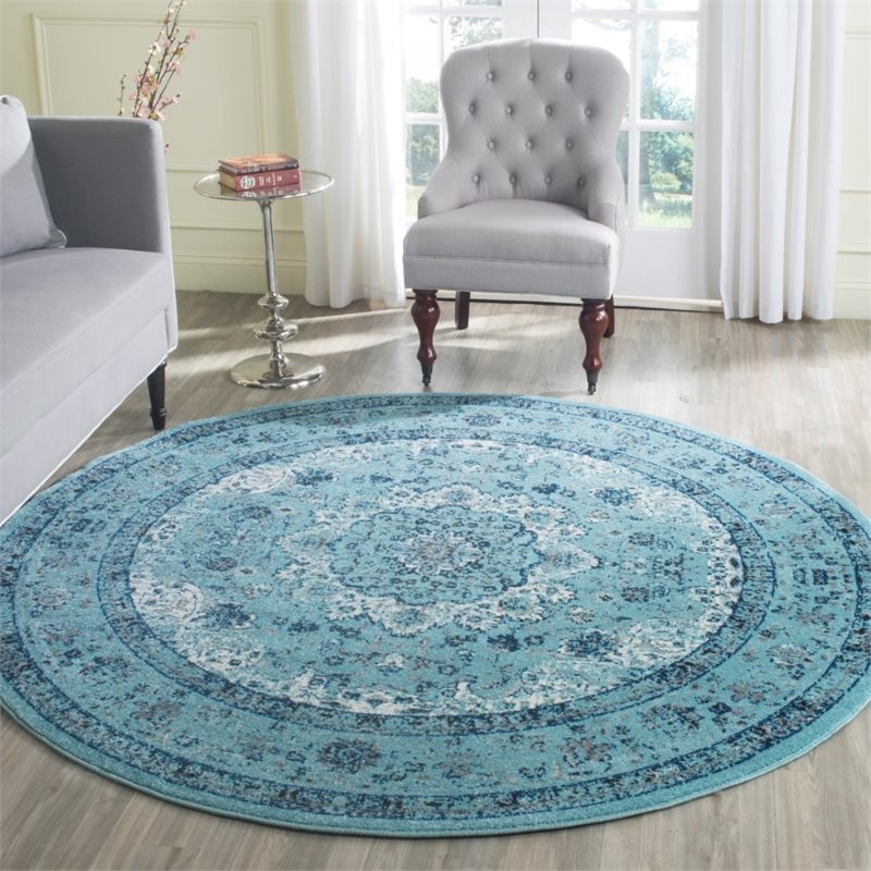 Safavieh Evoke 9' X 12' Power Loomed Rug in Light Blue and Light Blue