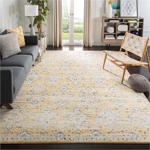 Safavieh Evoke 3' X 5' Power Loomed Rug in Gold and Ivory