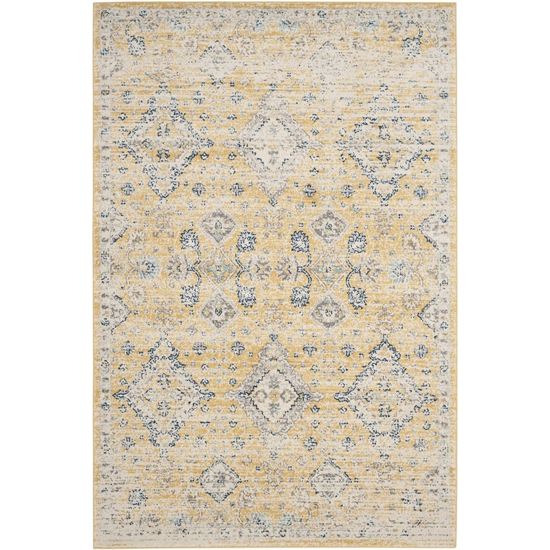 Safavieh Evoke 4' X 6' Power Loomed Rug in Gold and Ivory