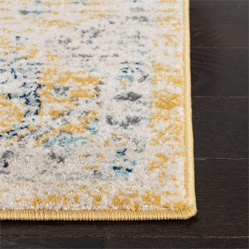 Safavieh Evoke 4' X 6' Power Loomed Rug in Gold and Ivory