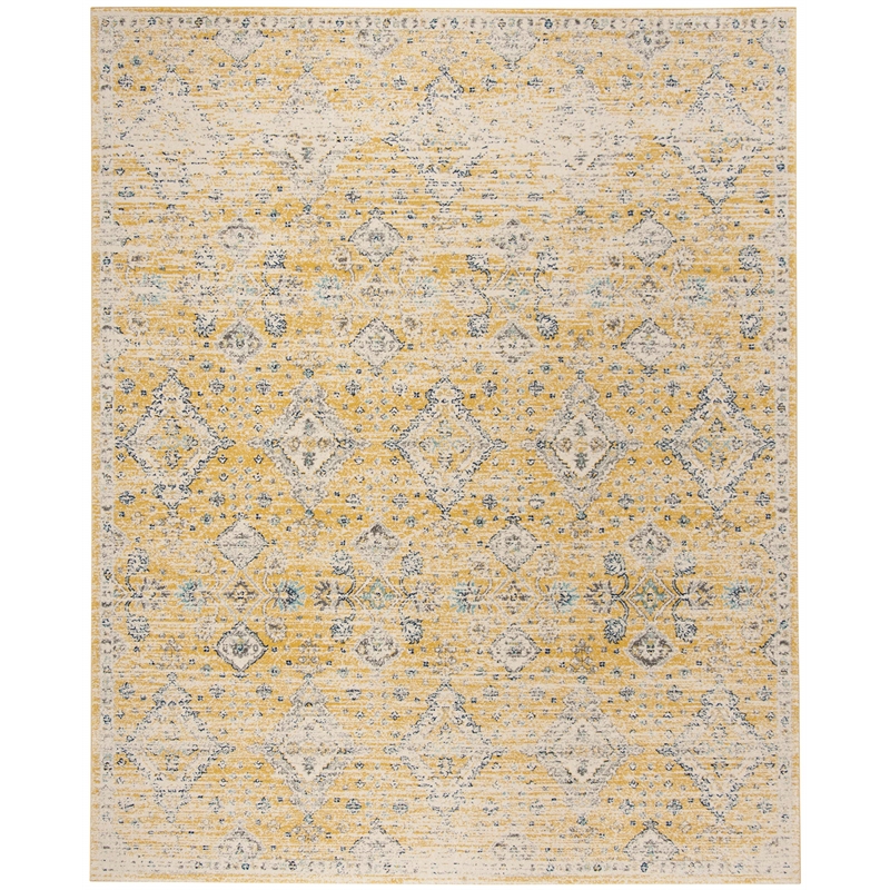 Safavieh Evoke 9' X 12' Power Loomed Rug in Gold and Ivory