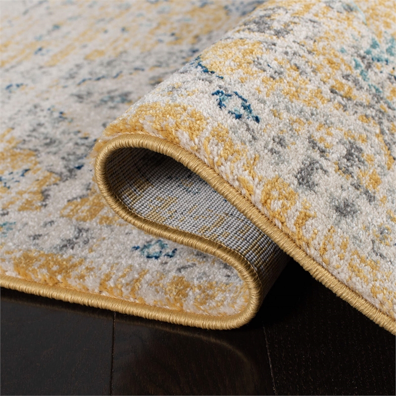 Safavieh Evoke 9' X 12' Power Loomed Rug in Gold and Ivory