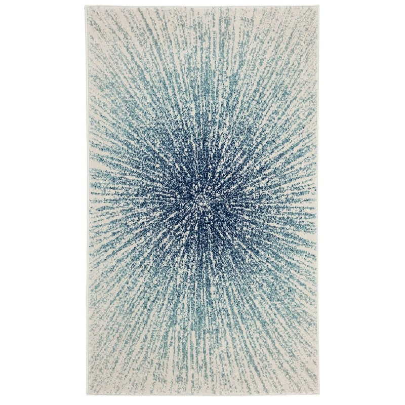 Safavieh Evoke 3' X 5' Power Loomed Rug in Royal and Ivory