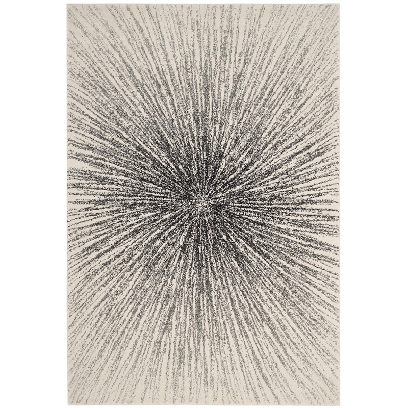 Safavieh Evoke 4' X 6' Power Loomed Rug in Black and Ivory