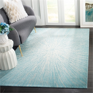 Safavieh Evoke 9' X 12' Power Loomed Rug in Black and Ivory