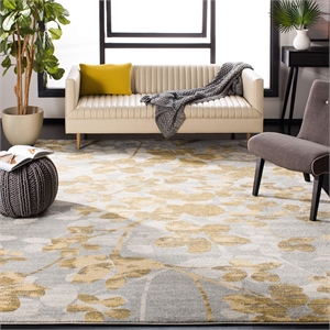 Safavieh Evoke 10' X 14' Power Loomed Rug in Gray and Gold