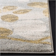 Safavieh Evoke 3' X 5' Power Loomed Polypropylene Rug in Gray and Gold