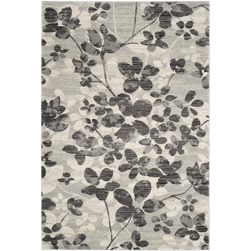 Safavieh Evoke 9' X 12' Power Loomed Rug in Gray and Black