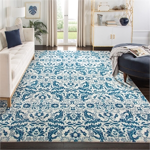Safavieh Evoke 10' X 14' Power Loomed Rug in Ivory and Blue