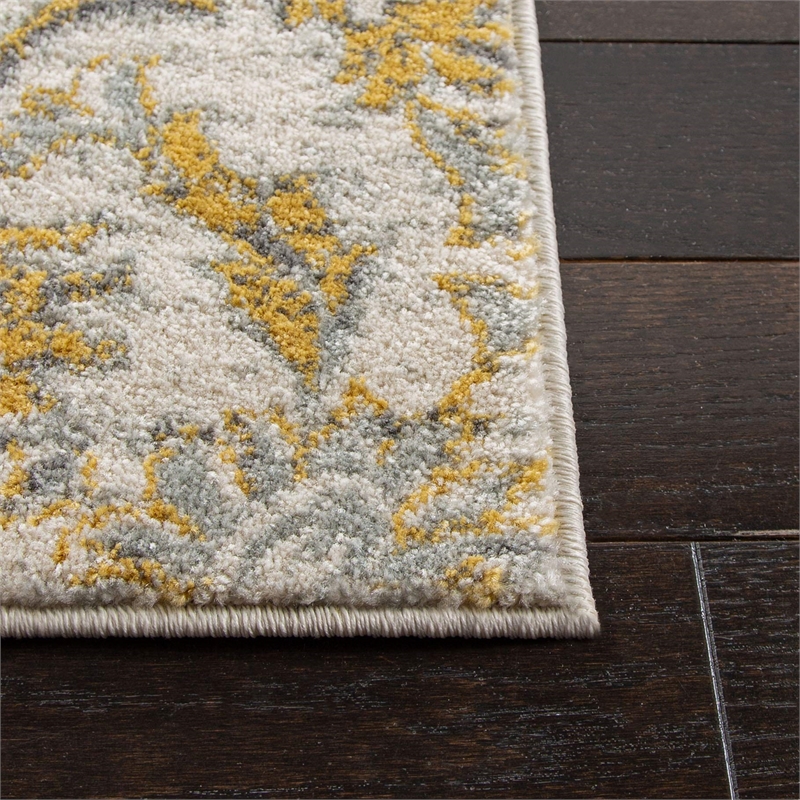 Safavieh Evoke 9' X 12' Power Loomed Rug in Ivory and Gold