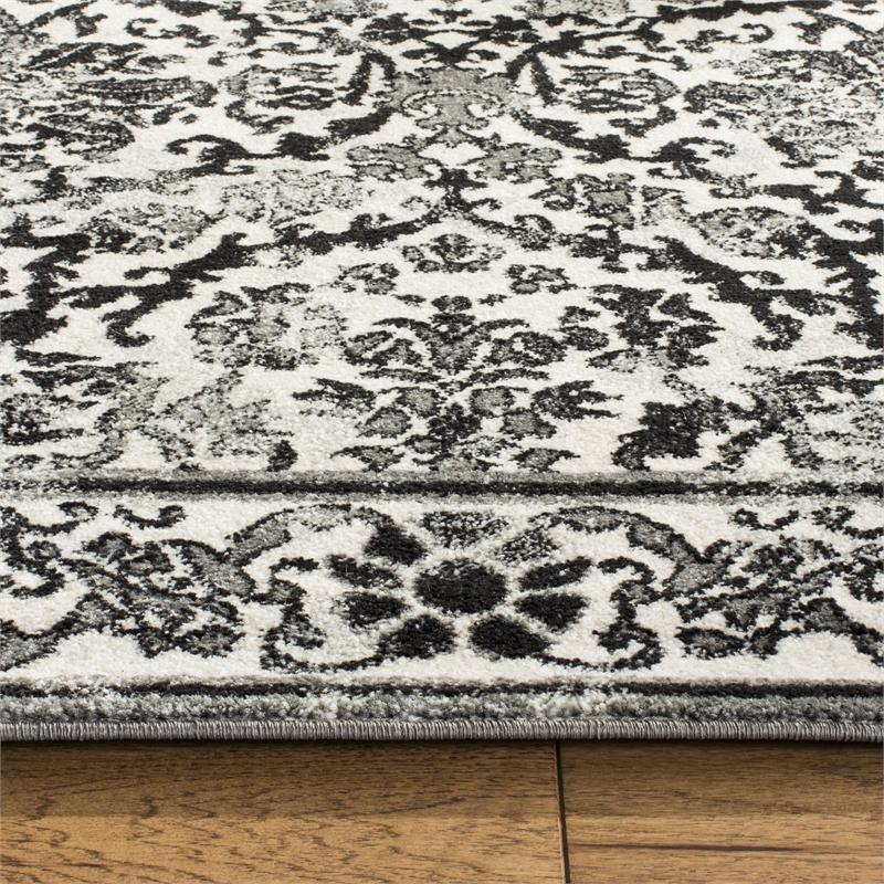 Safavieh Evoke 4' X 6' Power Loomed Rug in Ivory and Gray
