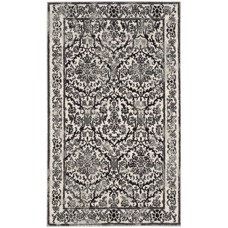 Safavieh Evoke 4' X 6' Power Loomed Rug in Ivory and Gray