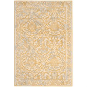 Safavieh Evoke 10' X 14' Power Loomed Rug in Ivory and Gold