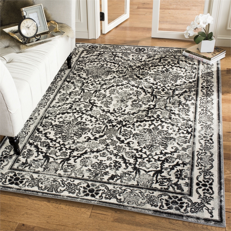 Safavieh Evoke 8' X 10' Power Loomed Rug in Ivory and Gold