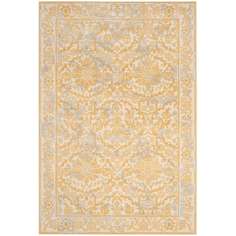 Safavieh Evoke 9' X 12' Power Loomed Rug in Ivory and Gold
