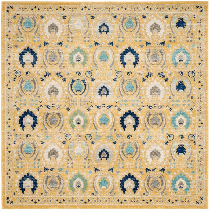 Safavieh Evoke 9' X 12' Power Loomed Rug in Gold and Ivory