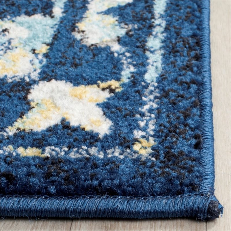 Safavieh Evoke 10' X 14' Power Loomed Rug in Navy and Ivory