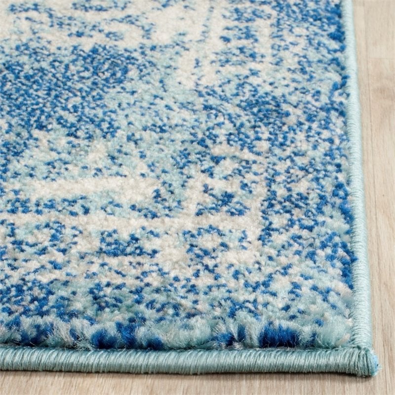 Safavieh Evoke 10' X 14' Power Loomed Rug in Blue and Ivory