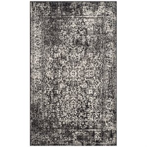 Safavieh Evoke 10' X 14' Power Loomed Rug in Black and Gray