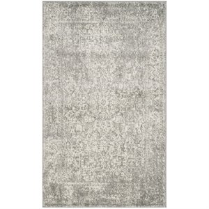 Safavieh Evoke 10' X 14' Power Loomed Rug in Silver and Ivory
