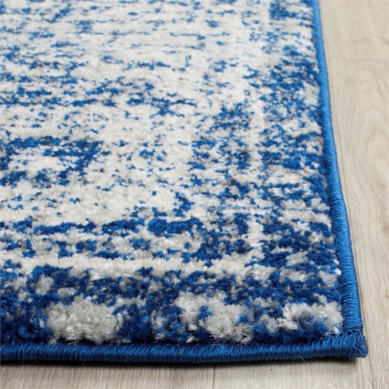 Safavieh Evoke 3' X 5' Power Loomed Rug in Navy and Ivory