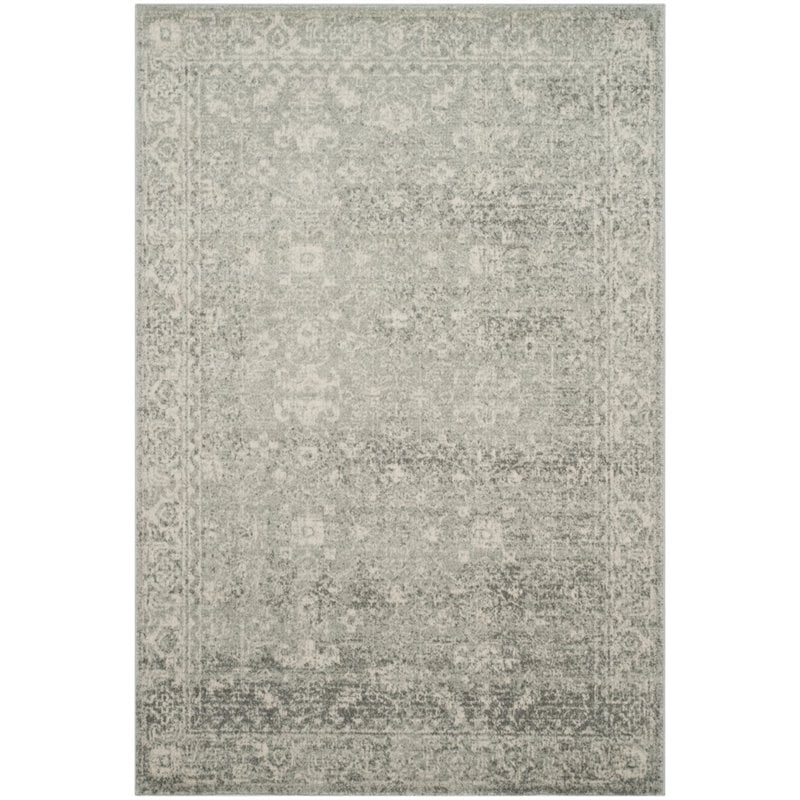 Safavieh Evoke 10' X 14' Power Loomed Rug in Silver and Ivory